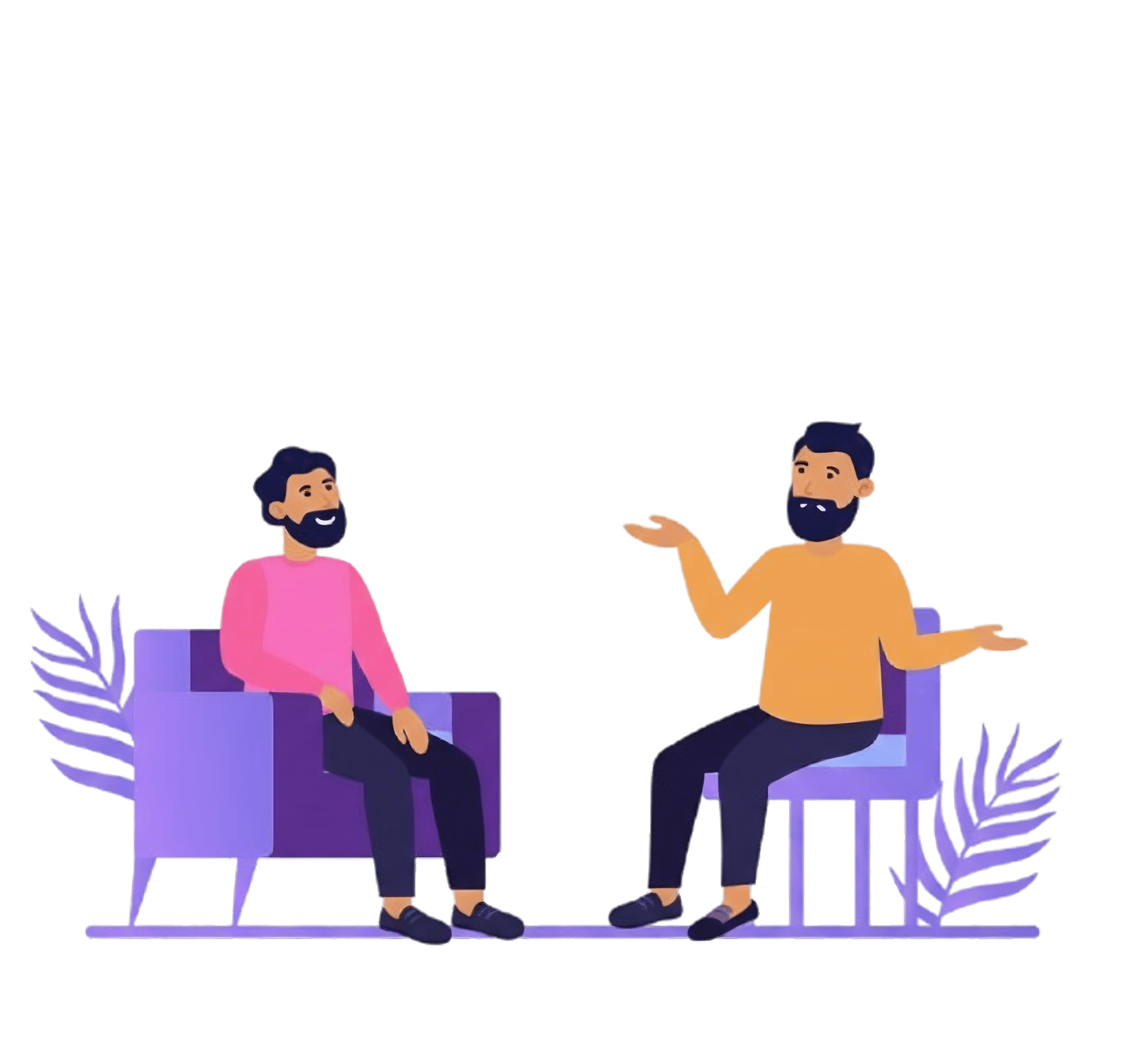 Two people having a conversation