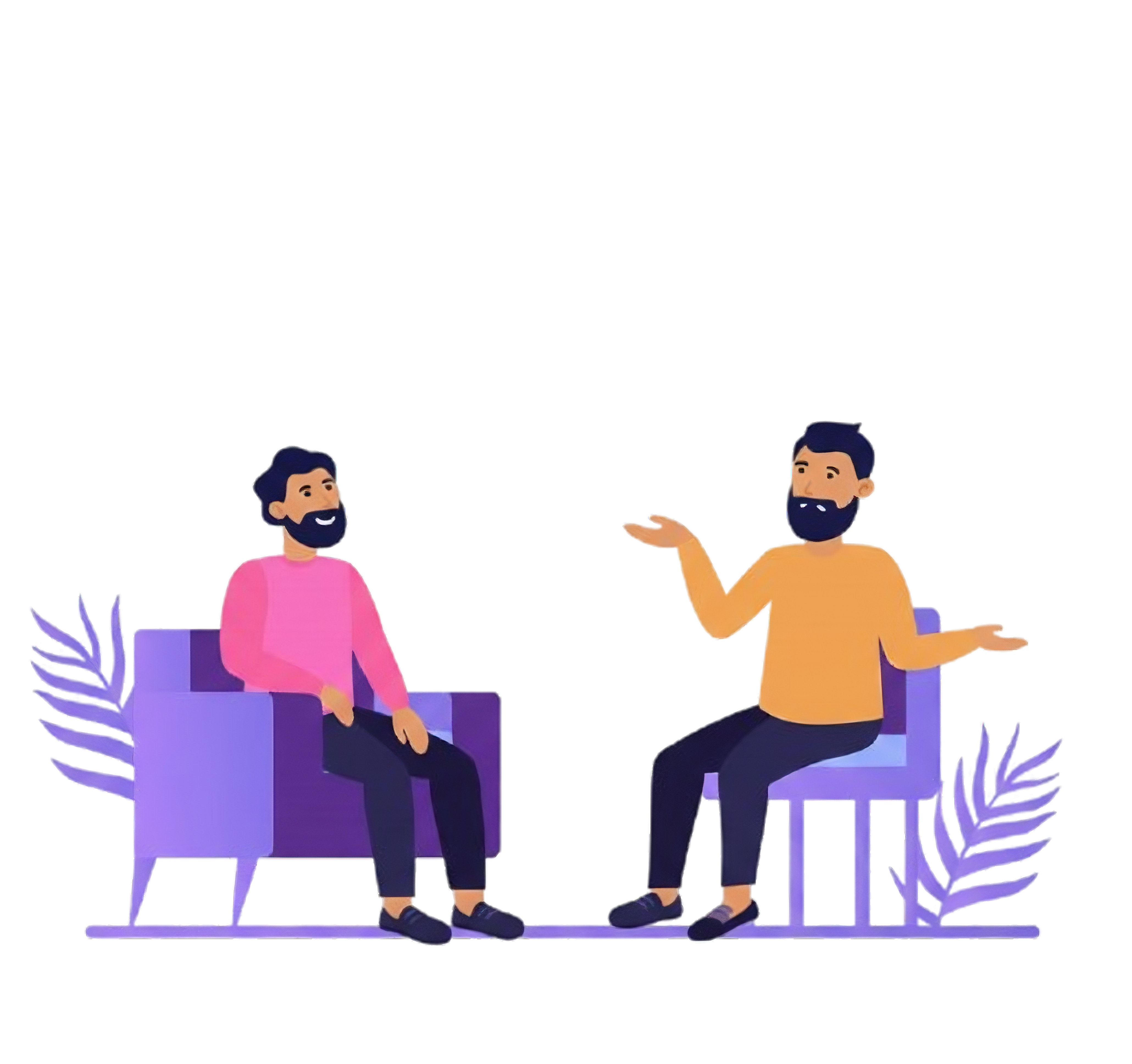 Two people having a conversation
